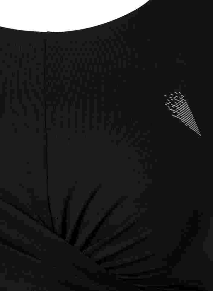 Soutien-gorge de sport avec détail croisé, Black, Packshot image number 2