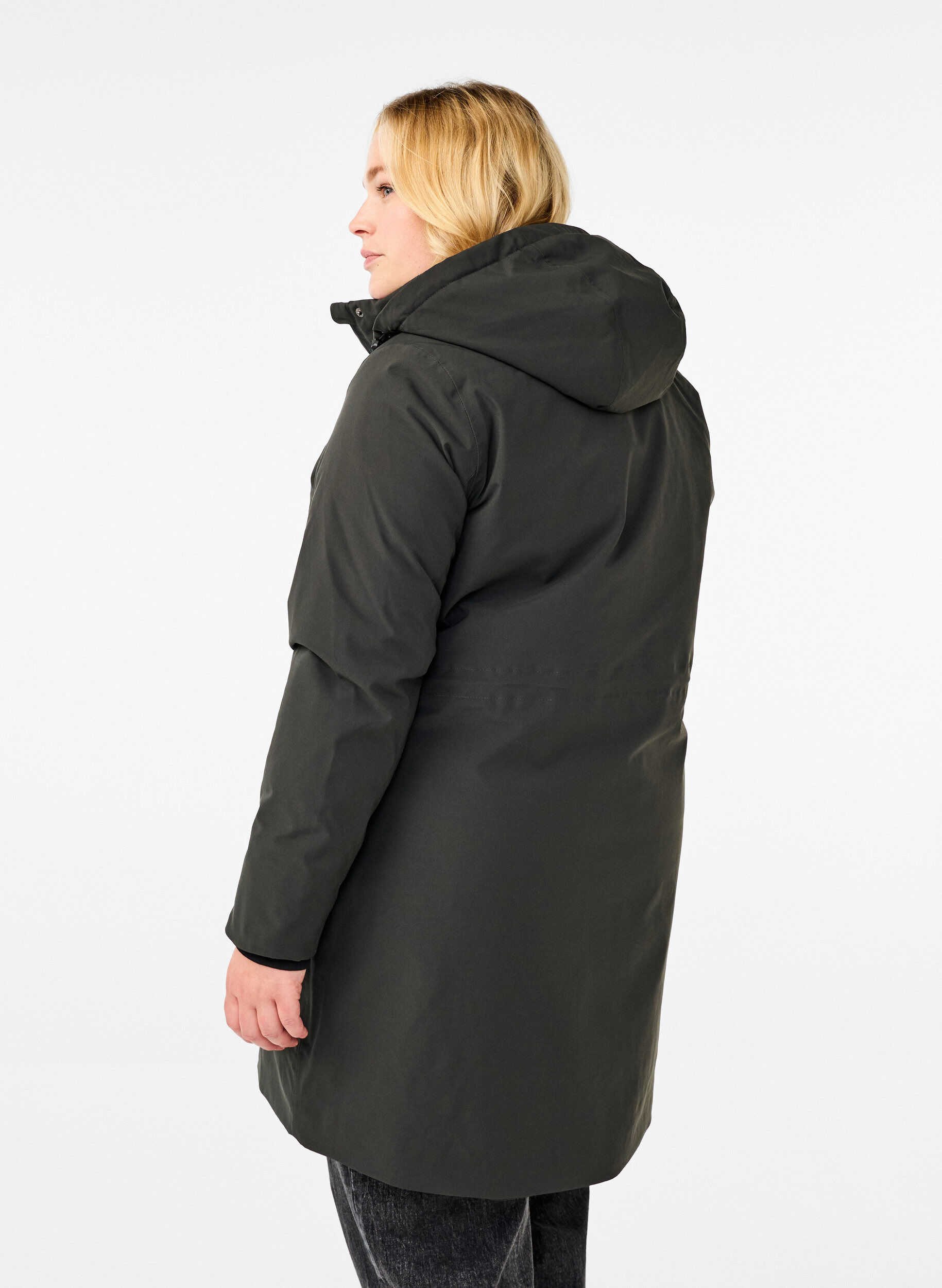 ZizziFunctionele parka winterjas met een capuchon, Raven, Model image number 1