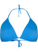Haut de bikini forme triangle de couleur unie, Bleu, Packshot image number 0