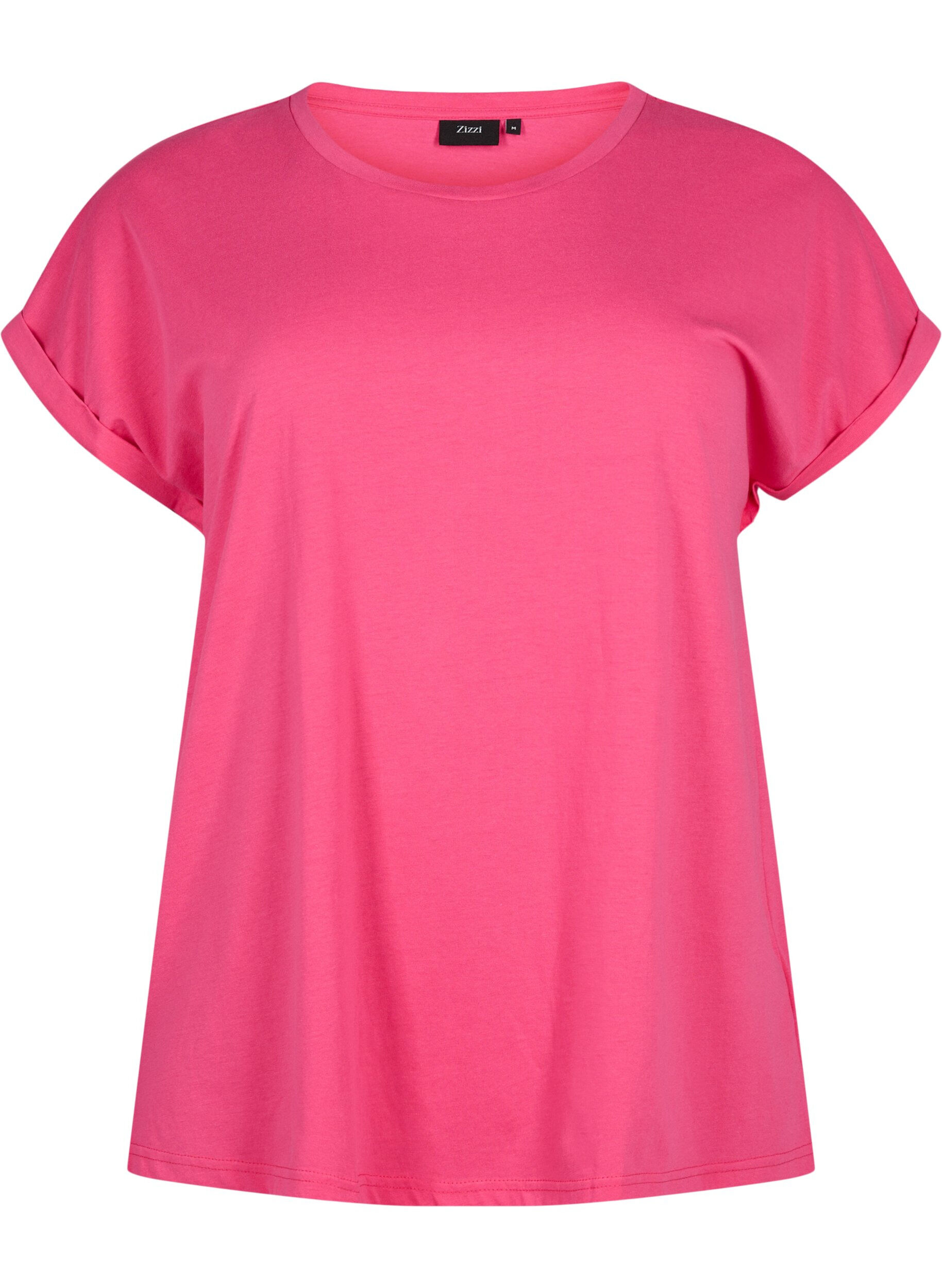 ZizziT-shirt &agrave; manches courtes en coton m&eacute;lang&eacute;, Rose, Packshot image number 0