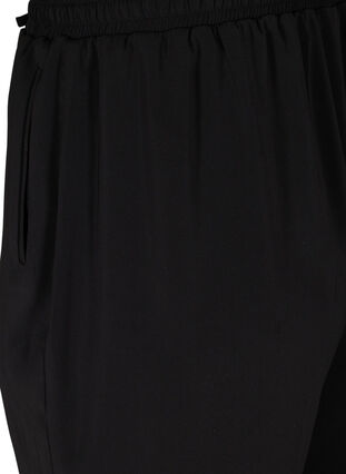 Joli pantalon classique avec cordon de serrage et bord élastique, Black, Packshot image number 3