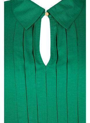 Viscose blouse met lange mouwen en overhemdkraag, Jolly Green, Packshot image number 2
