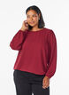 Blouse met glitter, Donker Bordeaux, Model image number 0