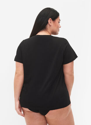 T-shirt avec imprimé en coton et à manches courtes, Black Take The Time, Model image number 1