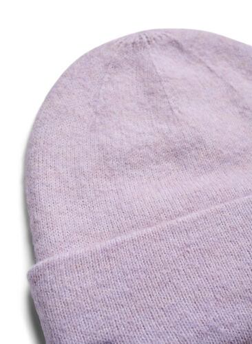 Bonnet tricoté avec de la laine, Lavender Mel., Packshot image number 1