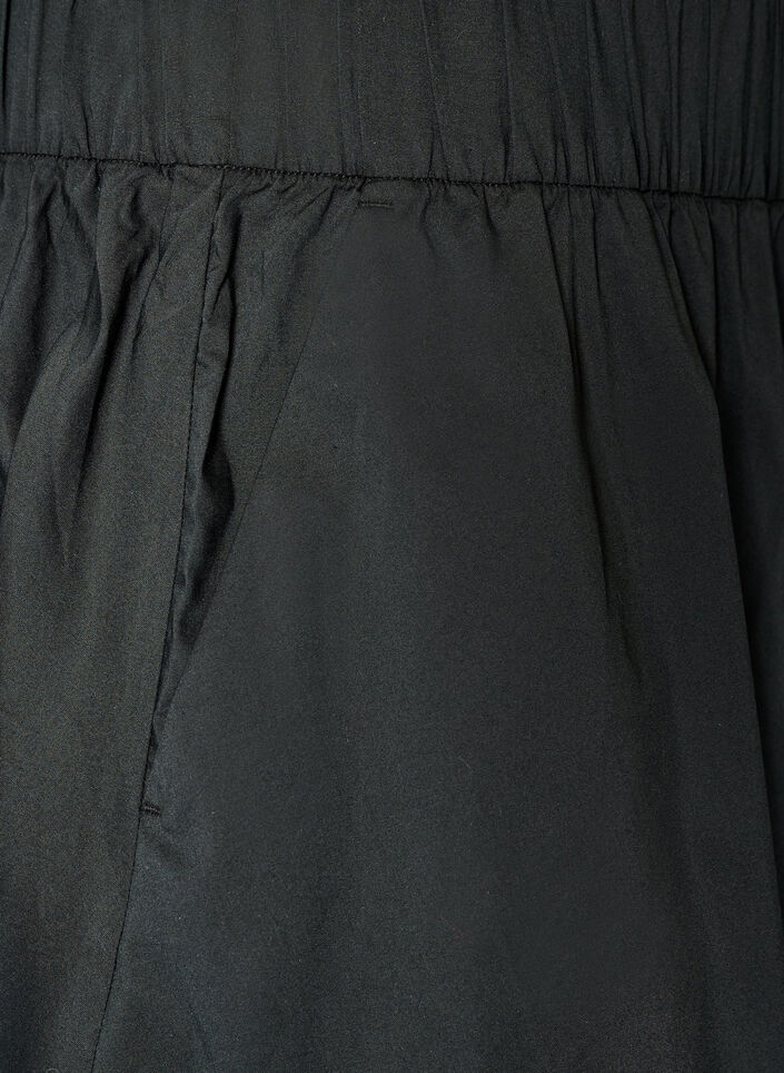Wijde A-lijn midi-rok, Zwart, Packshot image number 3