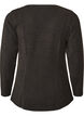 Jersey blouse met een geribde textuur en een A-lijn pasvorm, Zwart, Packshot image number 1