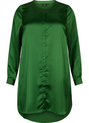 Longue chemise brillante avec fente, Formal Garden, Packshot image number 0