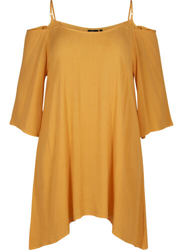 Tunique à épaules dénudées, Golden Yellow, Packshot image number 0