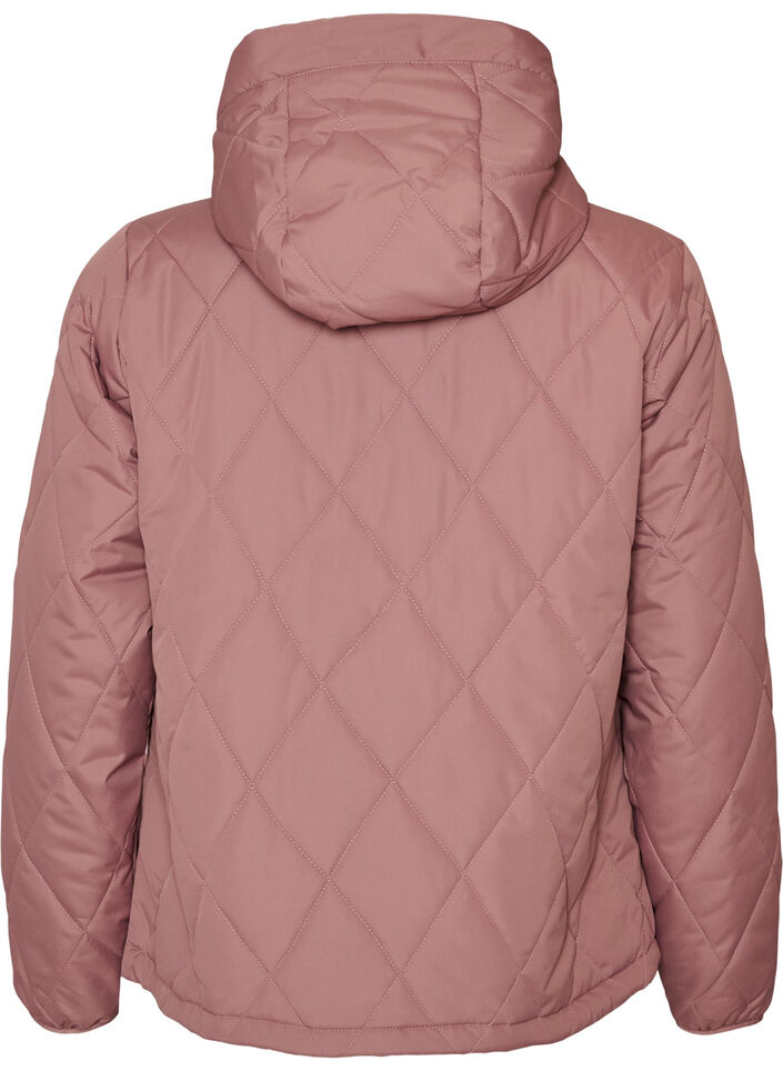 Veste l&eacute;g&egrave;rement matelass&eacute;e en losange, Rose, Packshot image number 1