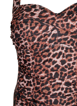 Badpak met drapering en gewatteerde cups, Leopard, Packshot image number 2