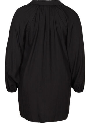 Tuniek met lange mouwen en v-hals, Black, Packshot image number 1