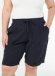 Short en coton ample avec poches, Bleu, Model image number 3