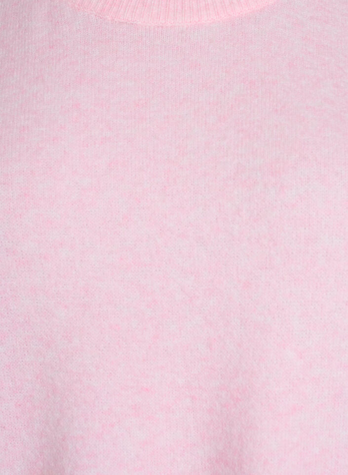 Chemisier tricot&eacute; ample &agrave; manches courtes, Rose, Packshot image number 2