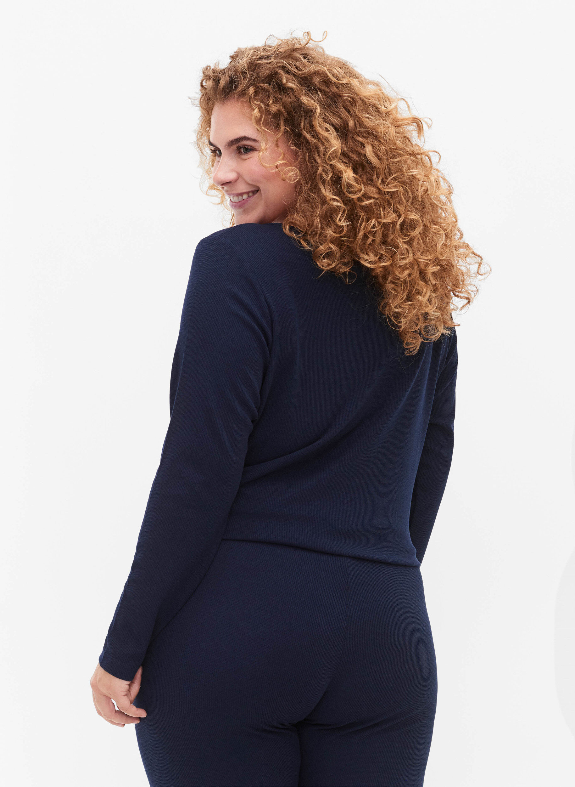 ZizziNachthemd met lange mouw, Navy Blazer, Model image number 1
