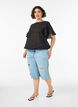Blouse coupe ballon avec manches papillon, Noir, Model image number 1