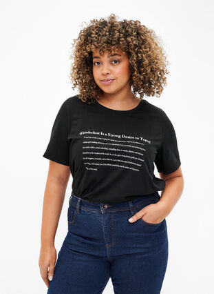 FLASH – T-shirt imprimé, Black Wanderlust, Model image number 0