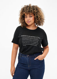 FLASH - T-shirt met motief, Black Wanderlust, Model