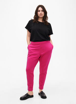 Pantalon court avec poches, Raspberry Sorbet, Model image number 0
