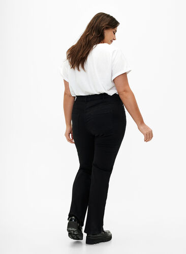 Jeans bootcut Ellen à taille haute, Black, Model image number 1