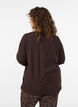 Katoenen pyjama top met hartjesprint, Bruin, Model image number 2