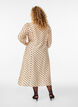 Midi overhemdjurk met polka dots en 3/4 mouwen, Beige, Model image number 1
