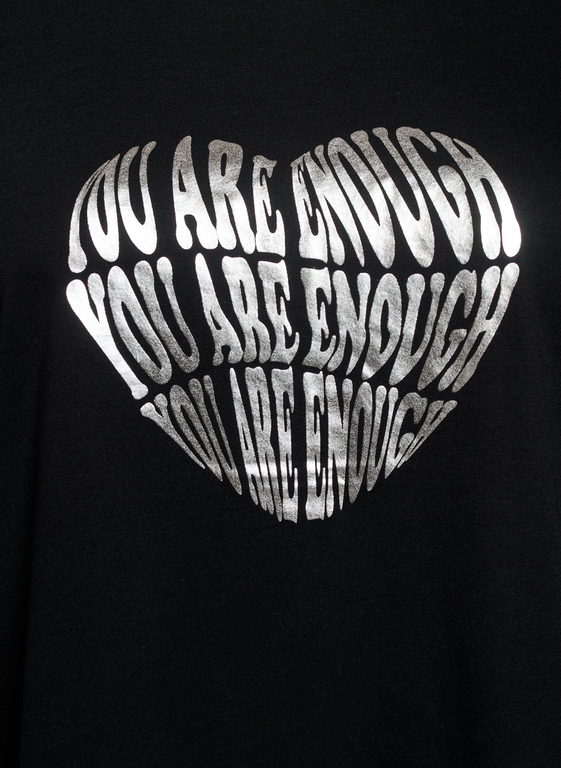 Zizzi FLASH - T-shirt imprim&eacute;, Noir, Packshot image number 2