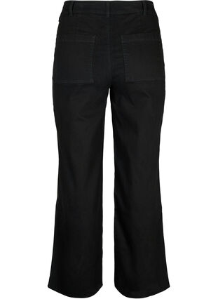 Jean large taille haute, Black, Packshot image number 1
