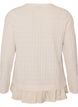 Blouse structur&eacute;e avec ourlet &agrave; volants, Vanille, Packshot image number 1