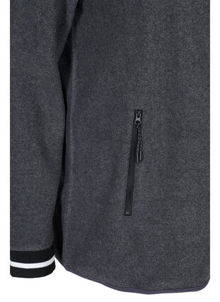 Sportjack met hoge kraag en zakken, Dark Grey Melange, Packshot image number 3