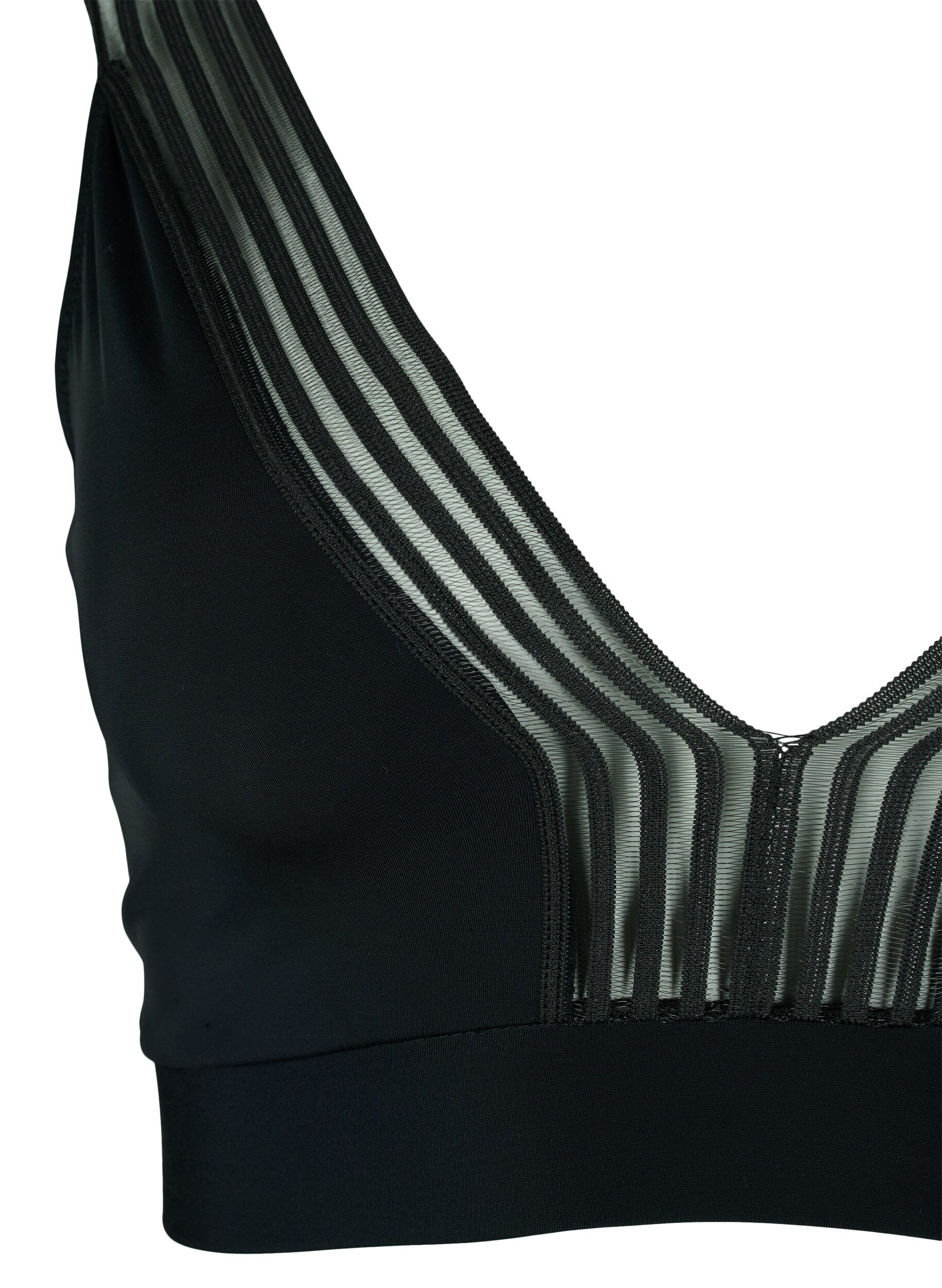 ZizziBikini top met mesh, Black, Packshot image number 2