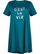Chemise de nuit à manches courtes en coton biologique, Vert, Packshot image number 0