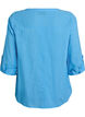 Katoenen blouse met V-hals, Blauw, Packshot image number 1