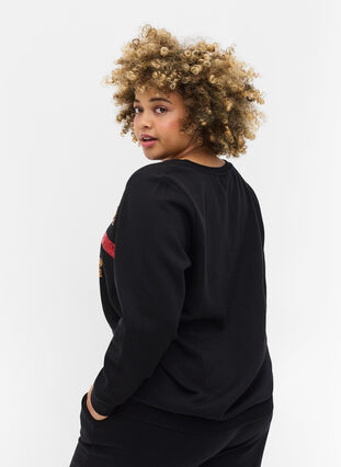 Kerst sweatshirt, Black Wrapper , Model image number 1