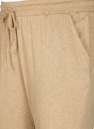 Pantalon chiné avec cordon de serrage et poches, Beige Melange, Packshot image number 2