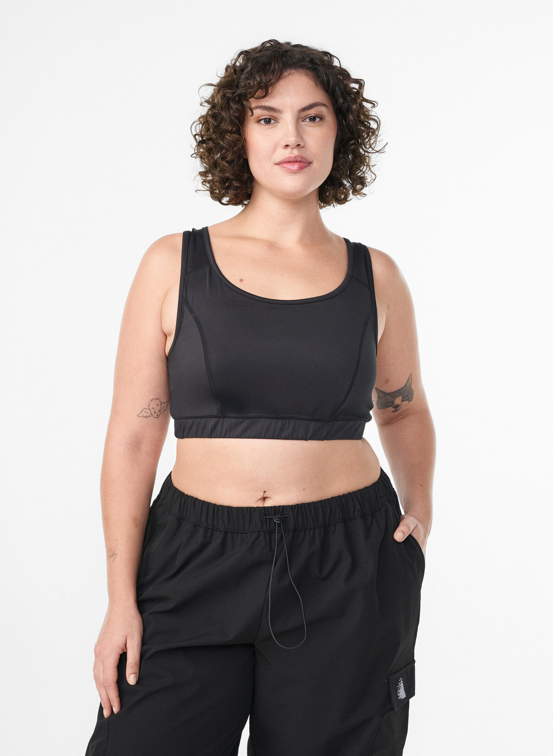 Brassi&egrave;re de sport avec dos nageur, Noir, Model