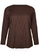 Jersey blouse met een golvende textuur, Bruin, Packshot image number 0