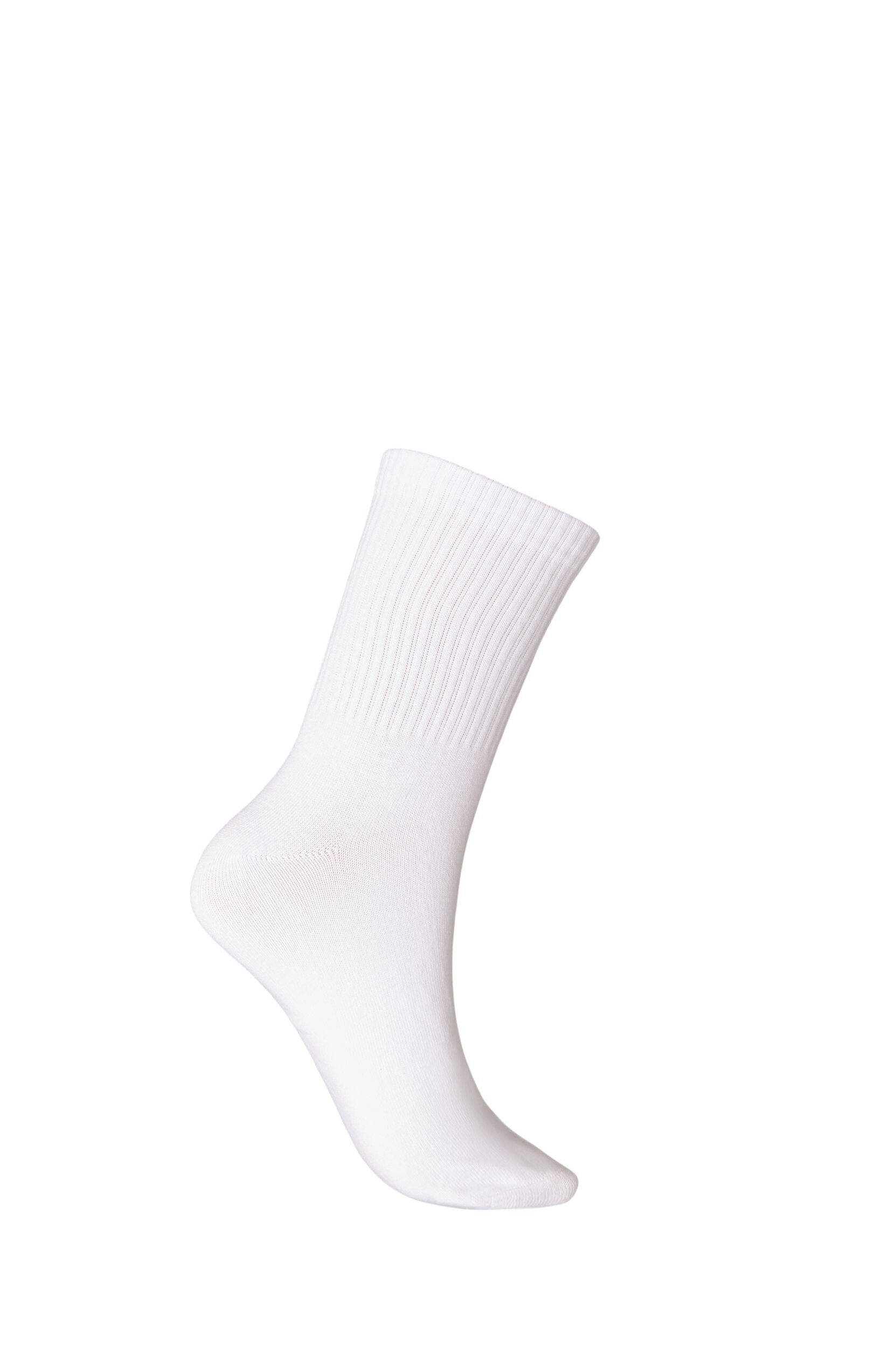 ZizziKatoenen sokken met patroon, Wit, Packshot image number 1