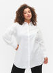 Chemise en coton longue, Bright White, Model image number 0