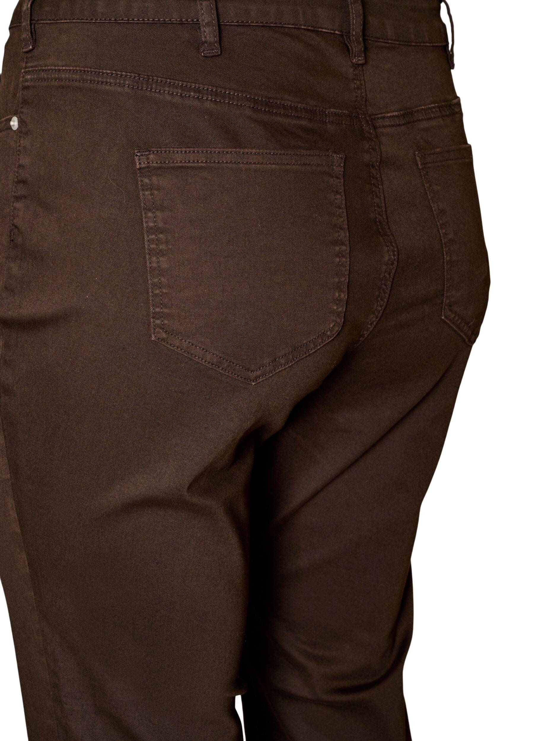 ZizziEllen bootcutjeans van gekleurde denim, Bruin, Packshot image number 3