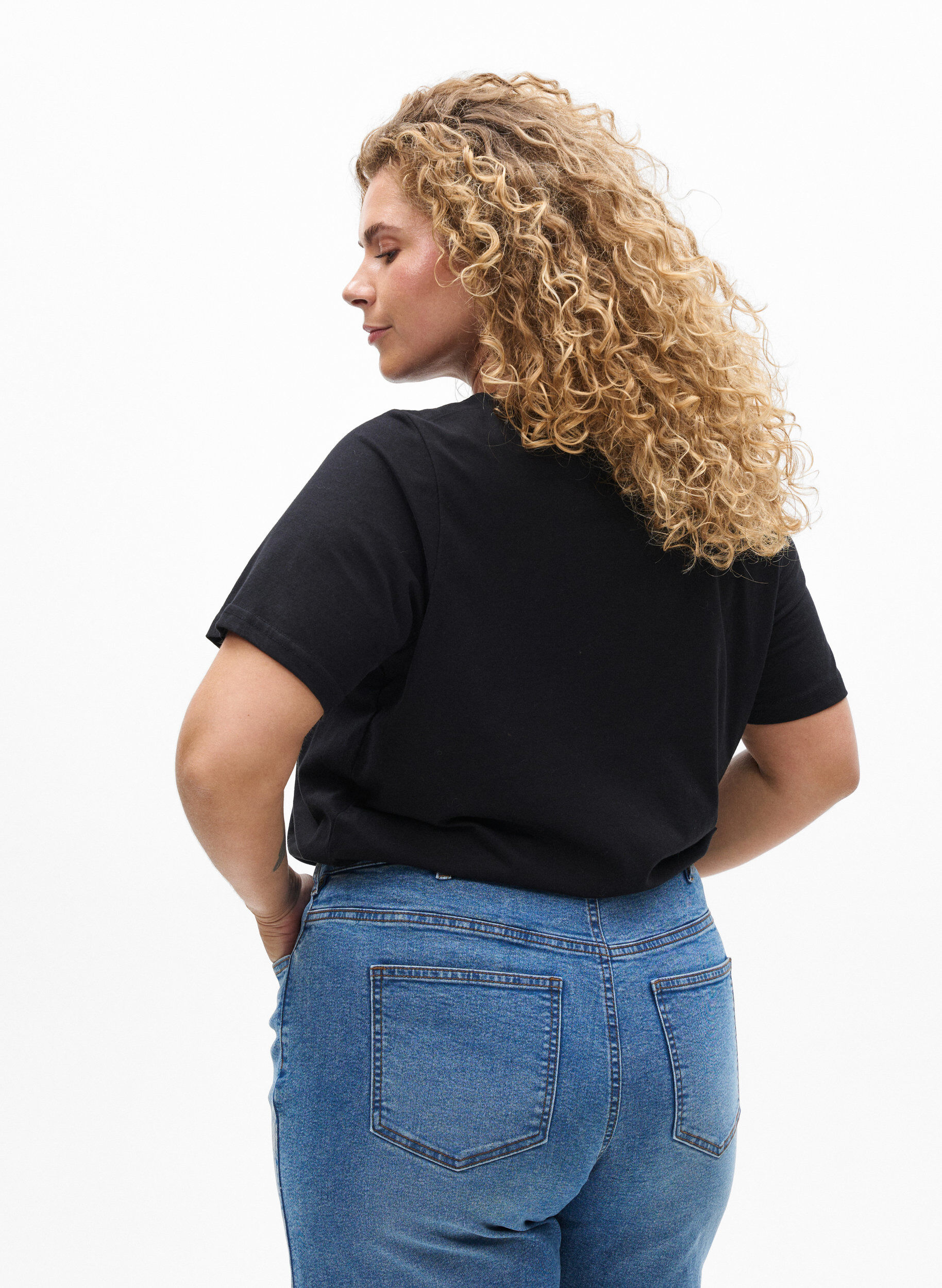 ZizziT-shirt imprim&eacute;, Noir, Model image number 2