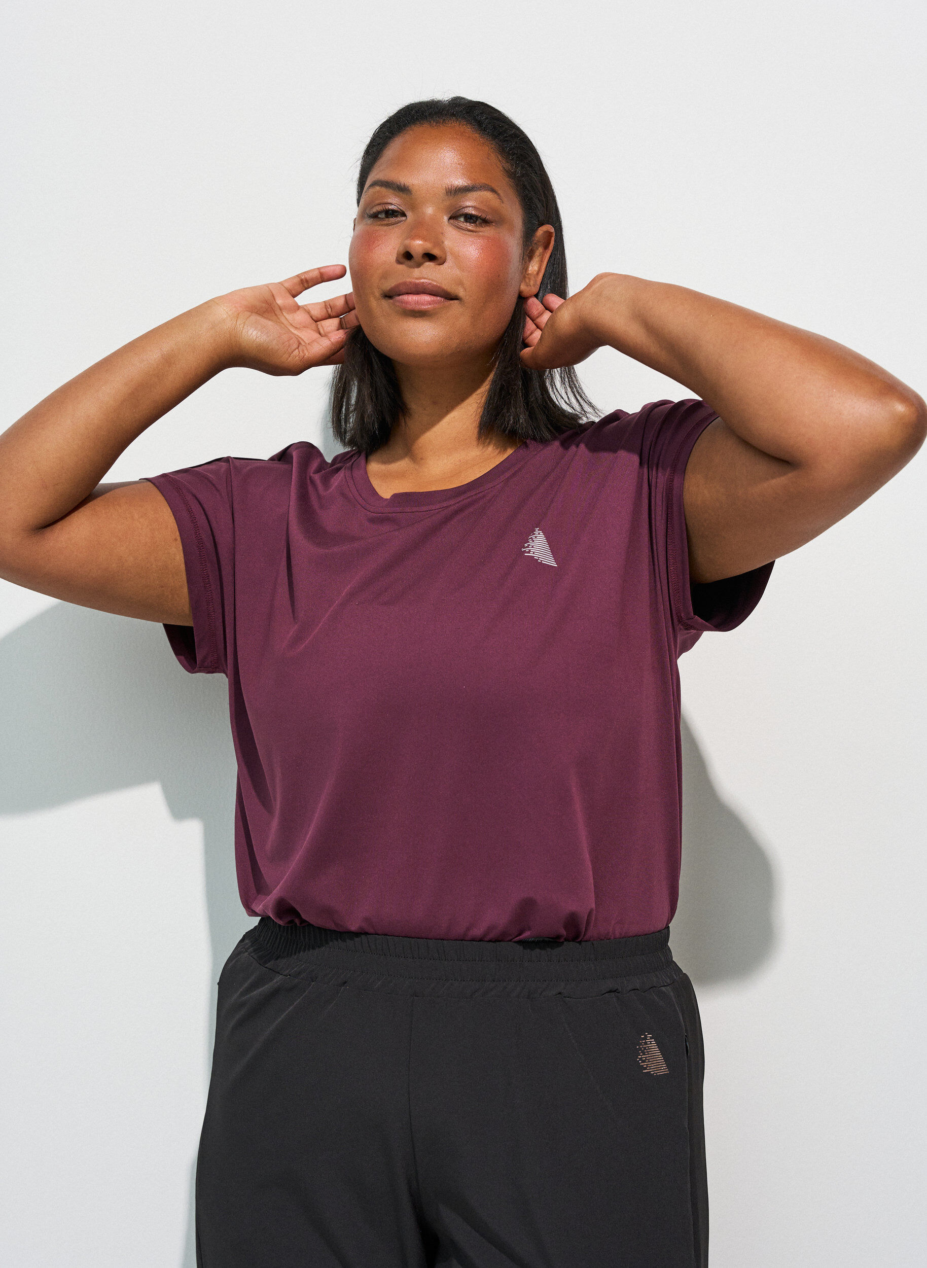 ZizziEffen gekleurd trainingsshirt, Rood, Model image number 3