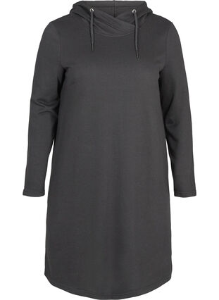 Robe pull basique avec capuche, Black, Packshot image number 0