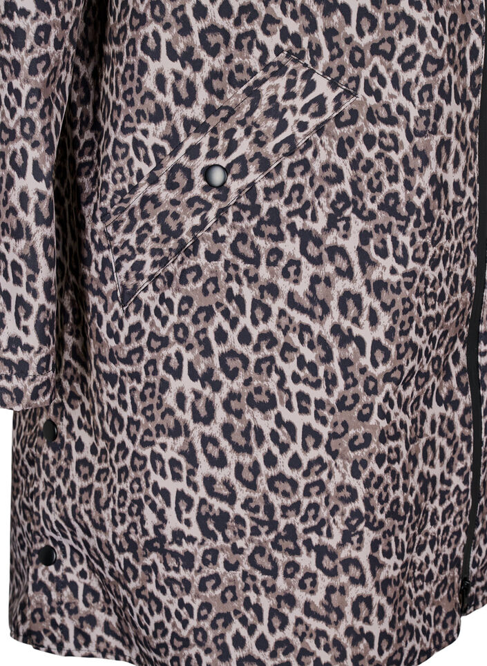 Regenjas met zakken en capuchon, Bruin, Packshot image number 3