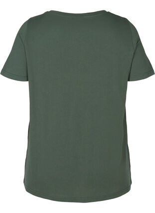 T-shirt met korte mouwen en print, Green w. Eagle , Packshot image number 1