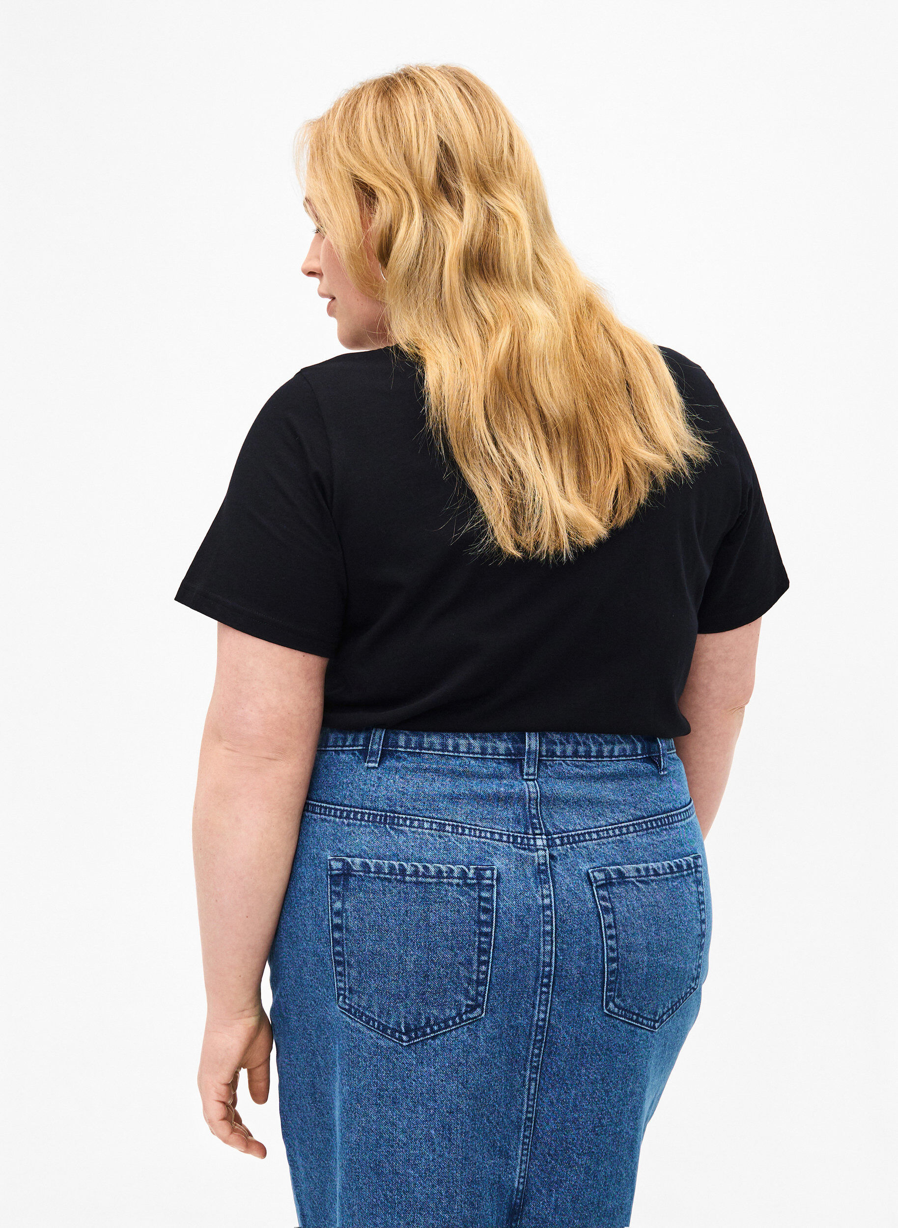 ZizziT-shirt met stras, Black W. Rhinestones, Model image number 1