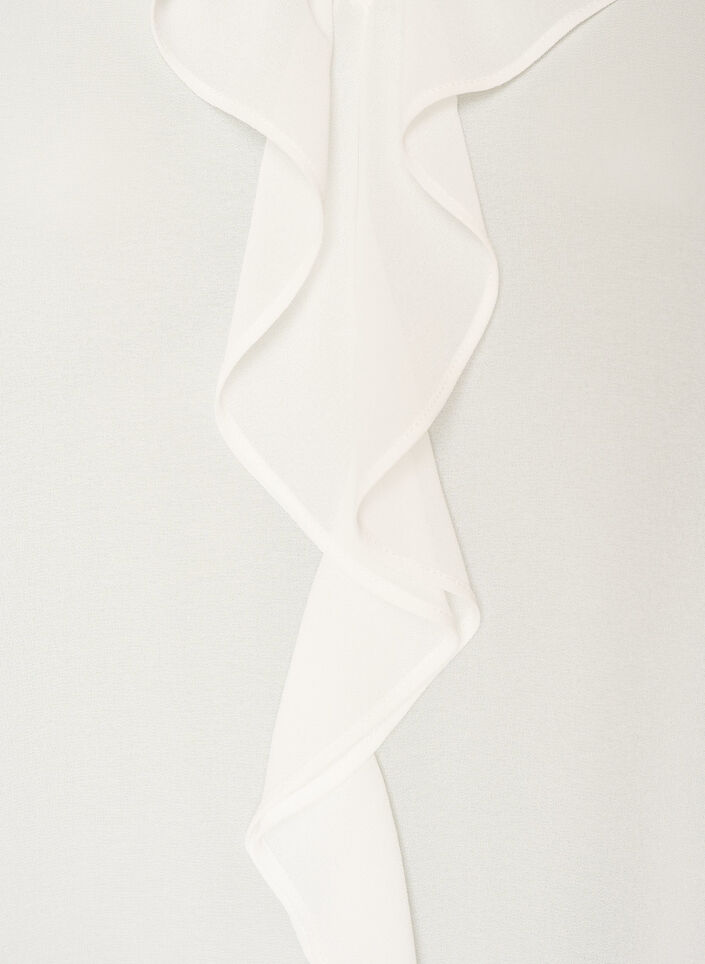 Tunique avec volants et manches 3/4, Vanille, Packshot image number 2