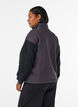 Sweatshirt met teddymouwen en een hoge hals, Grijs, Model image number 2