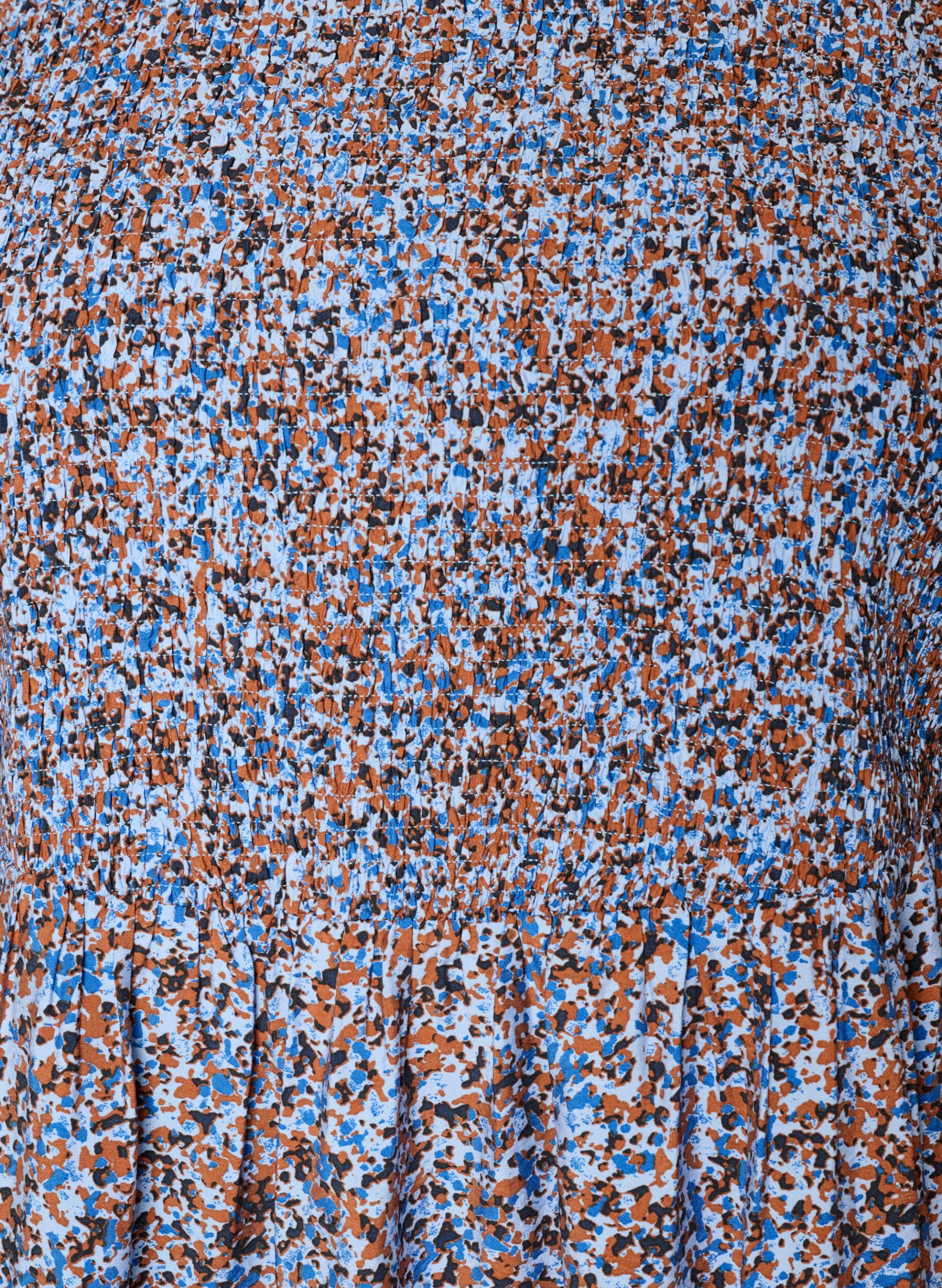 ZizziRobe smock&eacute;e en viscose &agrave; imprim&eacute; int&eacute;gral, Bleu Clair, Packshot image number 2