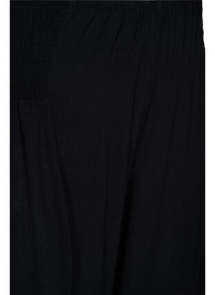 Pantalon ample avec détail en smock, Black, Packshot image number 2